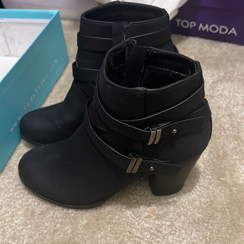 COPY - Black ankle heel boots
